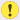Black exclamation mark in yellow circle