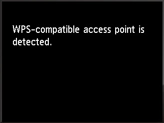 Screen: WPS-compatible access point is detected.