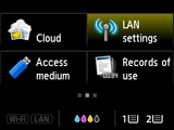 HOME screen: Select LAN settings