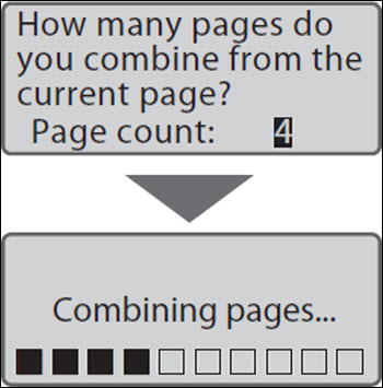 4 entered, combining pages in progress