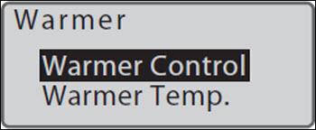 Select Warmer Control