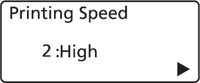 Printing speed high