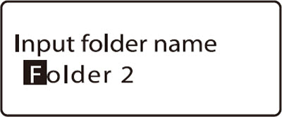 Input folder name display
