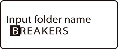 Input folder name display