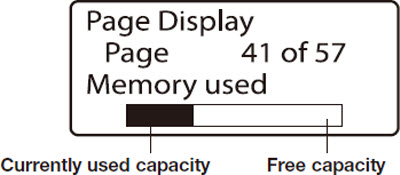 Memory used screen