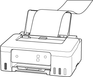 Figure: Long paper loaded in the rear tray