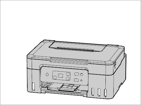 Pour the ink into the printer as shown here