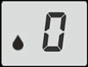 Figure: LCD showing zero with an ink droplet