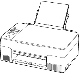 Figure: Paper loaded into printer