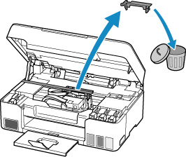 Remove any shipping tape / packing material from the inside of the printer
