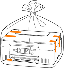 Close and seal the opening of the bag with an object such as tape