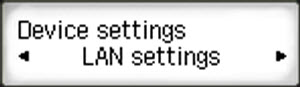LAN settings selected