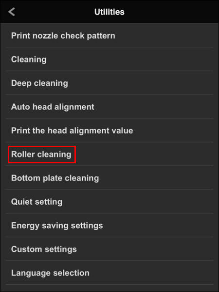Tap Roller cleaning (outlined in red)
