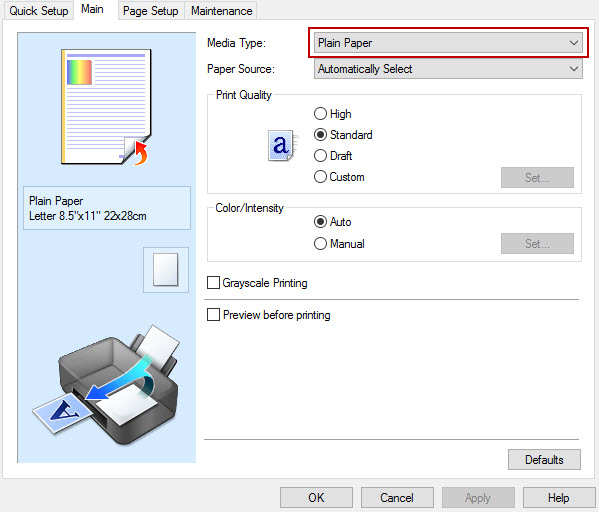 Canon Base - How to Print Only the Black Ink Windows
