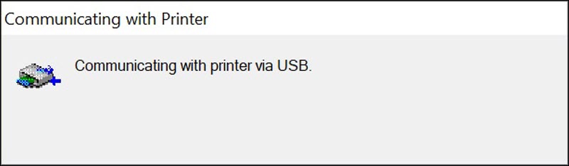 Communicating with the printer via USB