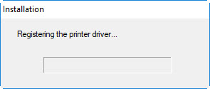 Installer will proceed to register the drivers in your computer.