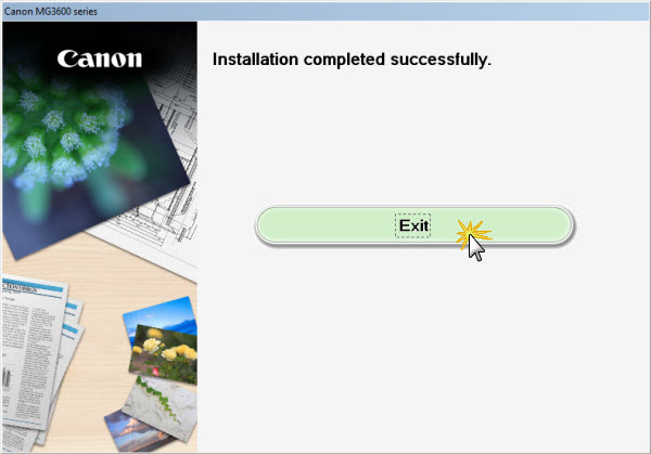 The installation process has completed. Select Exit.