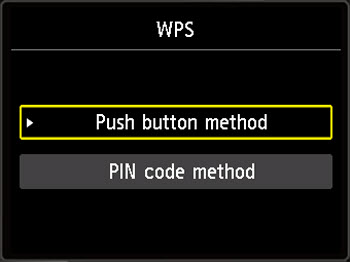 With Push button method selected, press the OK button