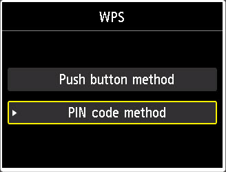 Tap WPS (PIN code method).
