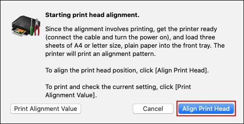 Click Align Print Head button
