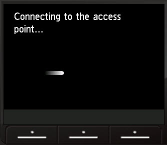 Connecting to the access point... screen