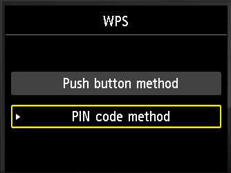 Select PIN code method.
