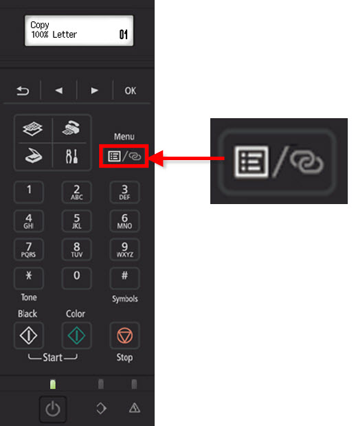 Menu / wireless connect button