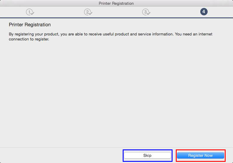 User Registration with Next or Skip options.
