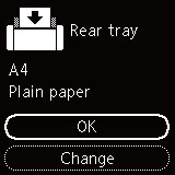 Figure: Rear tray paper registration screen