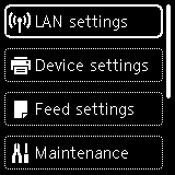 Figure: Select LAN settings on the LCD