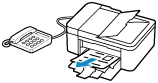 The printer will receive the fax automatically when the fax ring pattern is detected