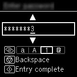 Figure: Password entry screen