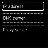 Figure: IP address selected