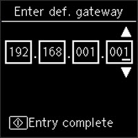 Figure: Default gateway of 192.168.1.1