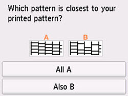 Choose the pattern that is closer to the printed pattern