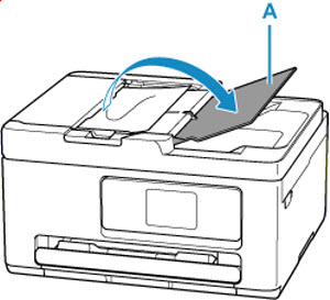 Open the document tray as shown