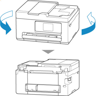 Turn the printer so that its rear side faces toward you