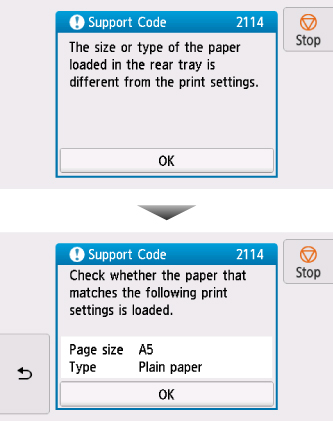 Different paper sizes for printer