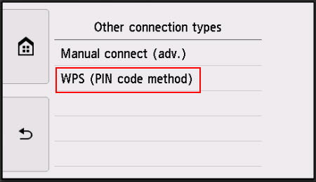 Tap WPS (PIN code method)