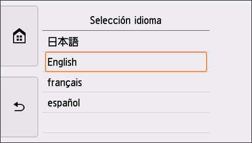 Select the language you want to see on the screen
