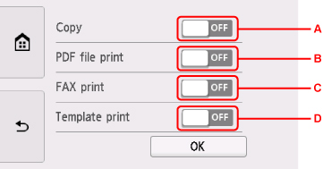 Figure: Two-sided print settings screen