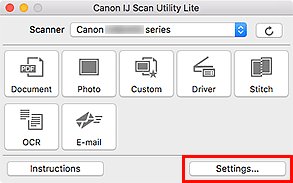 Click Settings... (outlined in red)