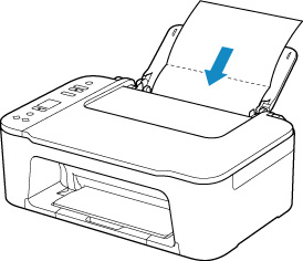 Load the sheet of folded paper in the rear tray with the open side facing you