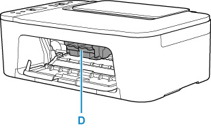 The ink cartridge holder (D) moves to the replacement position