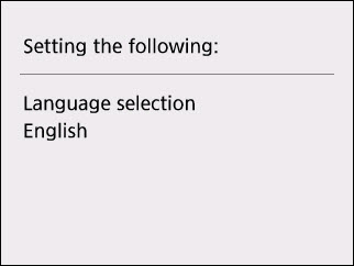 The selected language is displayed