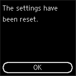 The settings have been reset.