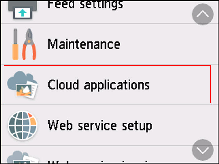 Tap Cloud applications (outlined in red)
