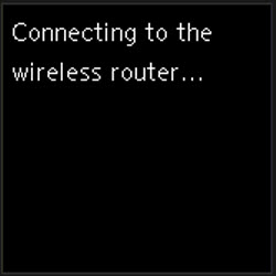 Figure: Connecting to the wireless router...