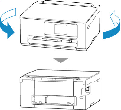 Turn the printer so that its rear side faces toward you