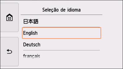 Tap on a language to display on the screen